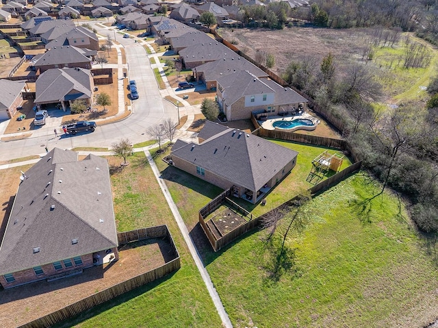 aerial view featuring a residential view