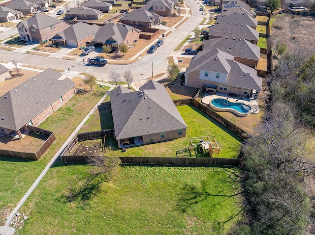 drone / aerial view featuring a residential view