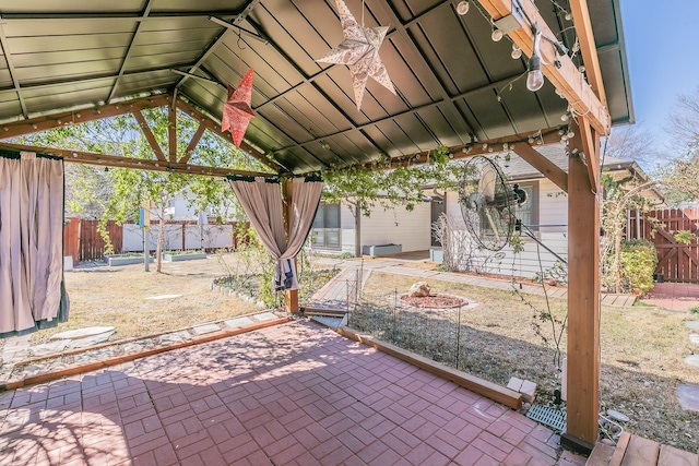 view of patio / terrace with a fenced backyard