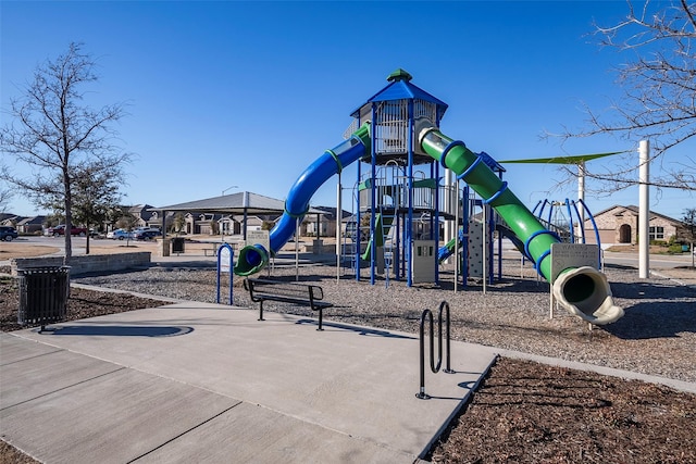 view of community jungle gym