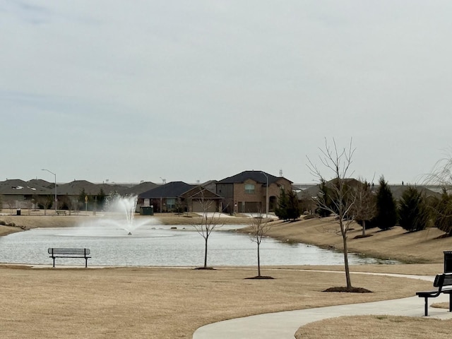 property view of water with a residential view