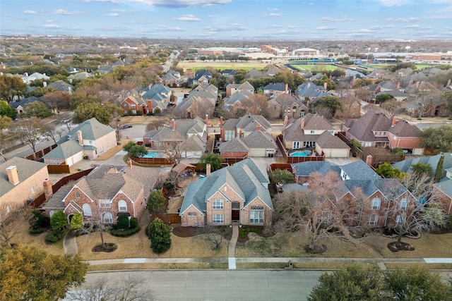 drone / aerial view featuring a residential view