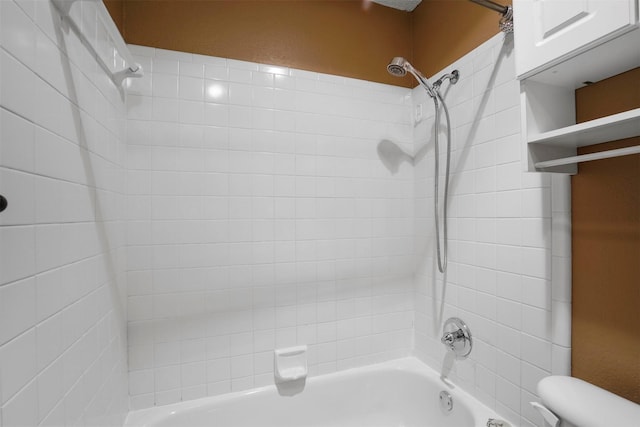 full bathroom with shower / bathing tub combination and toilet