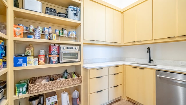 pantry with a sink