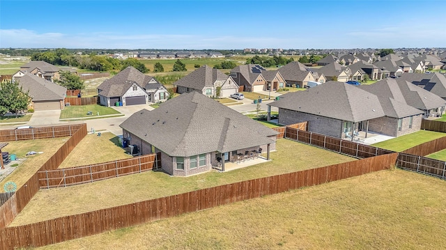 bird's eye view featuring a residential view