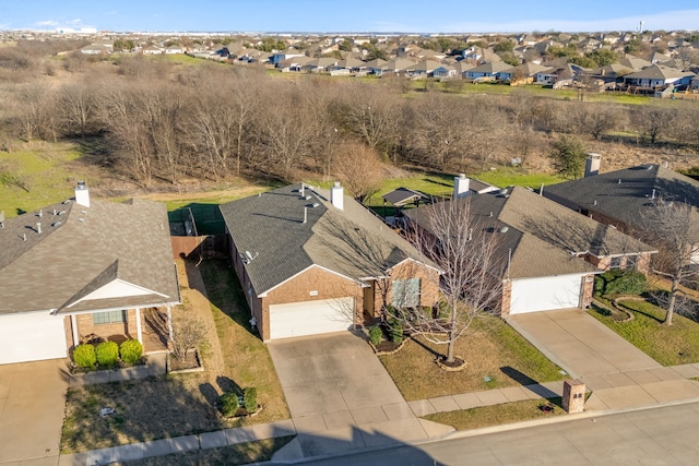 bird's eye view with a residential view