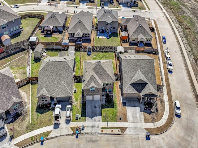 bird's eye view featuring a residential view