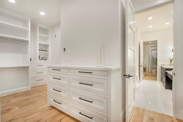 interior space featuring light wood finished floors