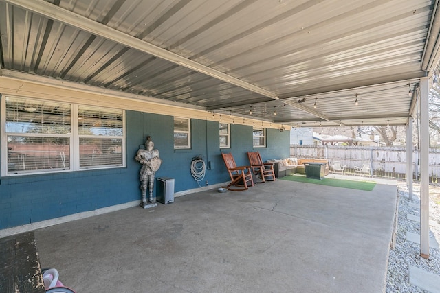 view of patio with fence