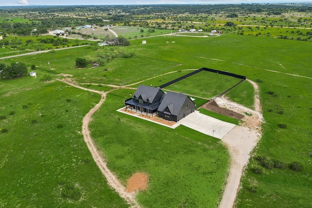 aerial view featuring a rural view