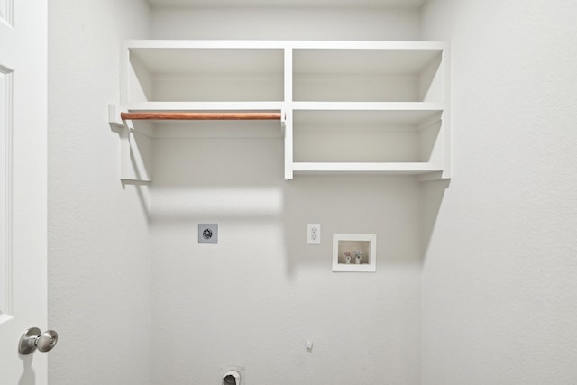 laundry room with gas dryer hookup, laundry area, washer hookup, and hookup for an electric dryer