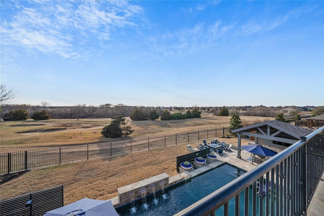 balcony with a rural view