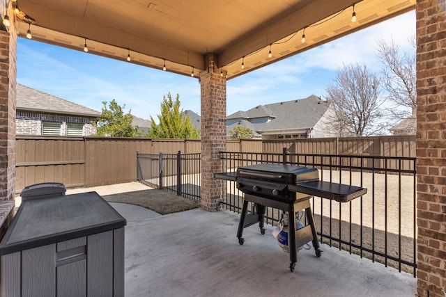 view of patio / terrace with a fenced backyard