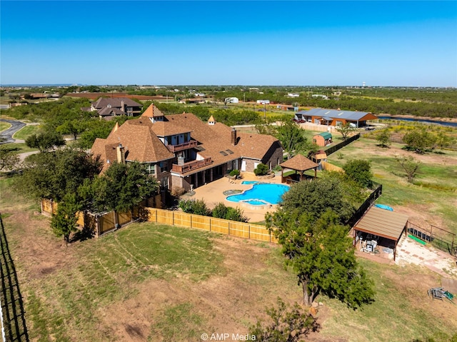 bird's eye view with a residential view