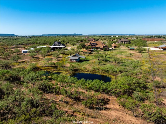 aerial view featuring a mountain view