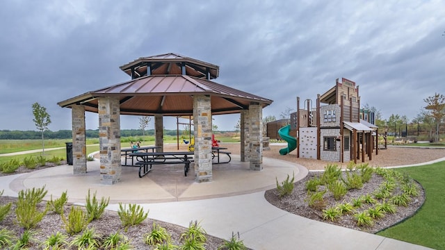 view of property's community featuring playground community