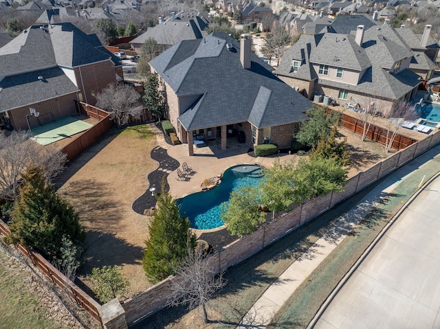 birds eye view of property featuring a residential view