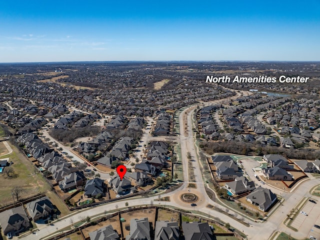 bird's eye view with a residential view