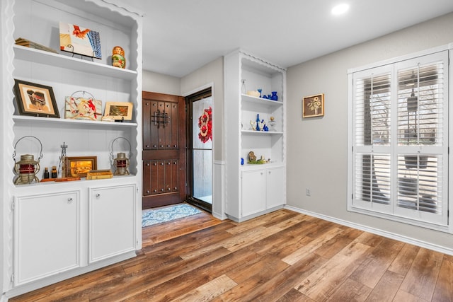 interior space featuring wood finished floors