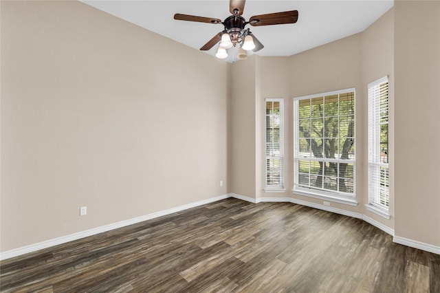 4031 Burleson Retta Rd, Burleson, TX 76028 - spare room featuring plenty of natural light, dark wood-style flooring, and baseboards