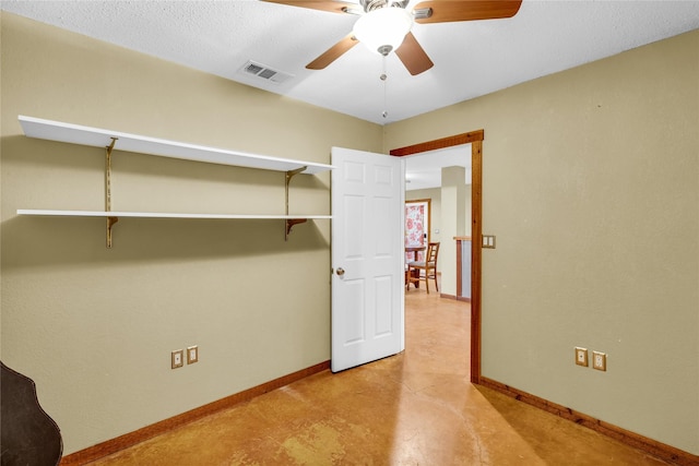 4031 Burleson Retta Rd, Burleson, TX 76028 - empty room featuring a ceiling fan, baseboards, and finished concrete flooring