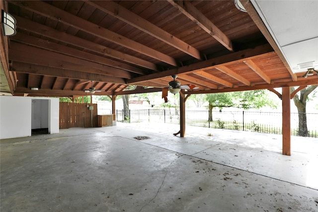 view of patio featuring fence