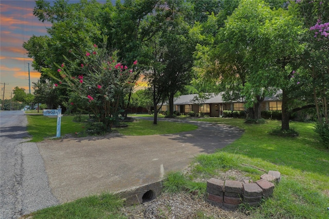 exterior space with a front yard