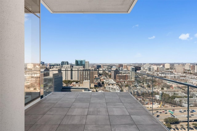 balcony with a view of city