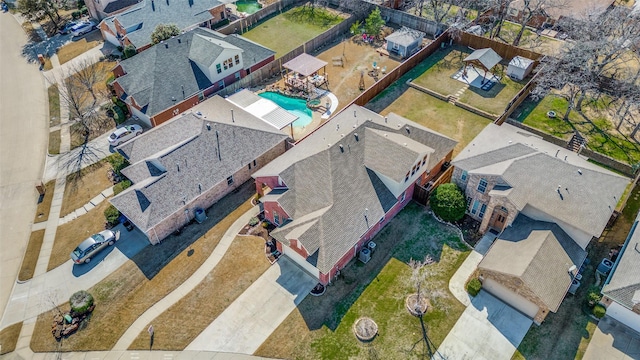 drone / aerial view featuring a residential view