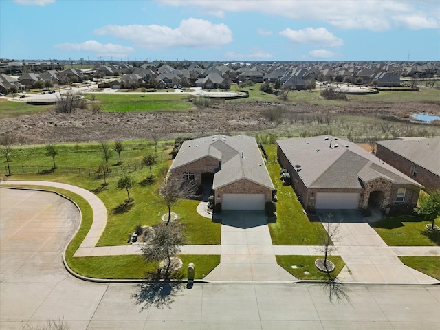 bird's eye view with a residential view