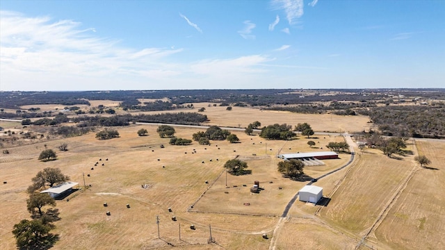 bird's eye view with a rural view