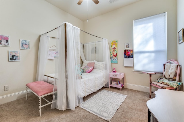 2807 Millington Dr, Highland Village, TX 75077 - bedroom featuring carpet floors, multiple windows, visible vents, and baseboards