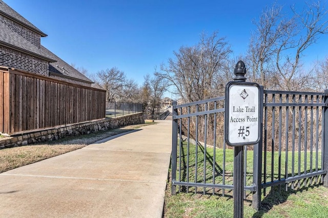 exterior space featuring a gate