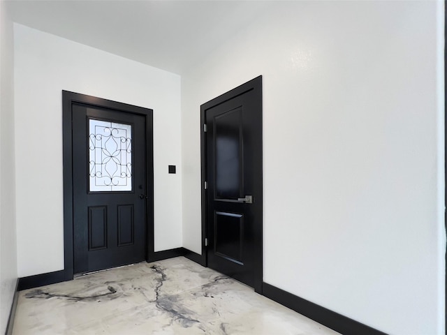 entryway with baseboards