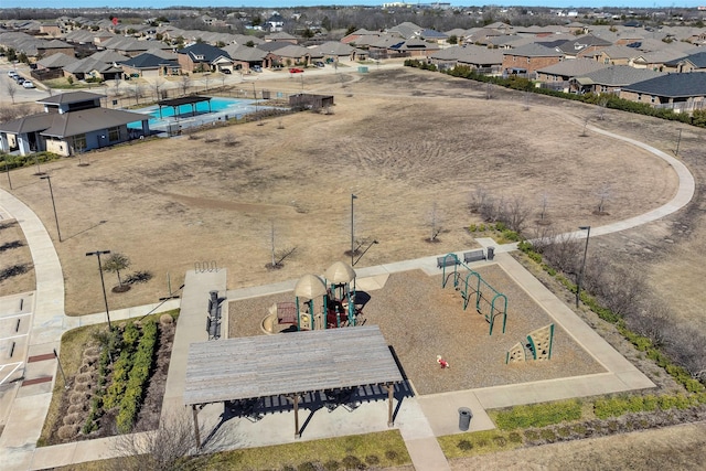 2278 Bryant Ln, Fate, TX 75189 - aerial perspective of suburban area featuring a pool and a park
