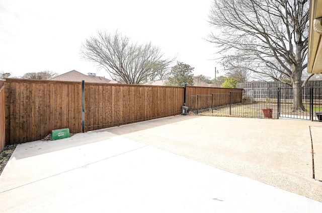 view of patio with a fenced backyard