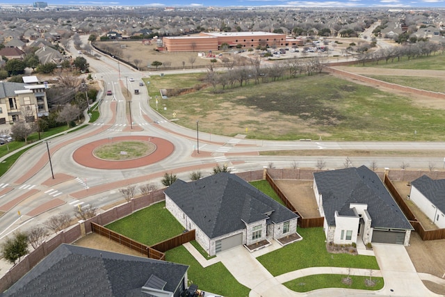 drone / aerial view with a residential view