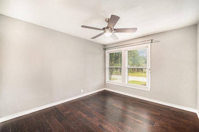 4312 Diaz Ave, Fort Worth, TX 76107 - empty room featuring dark wood-style flooring and a ceiling fan