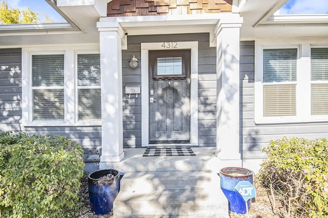 view of doorway to property