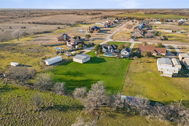 aerial view with a rural view