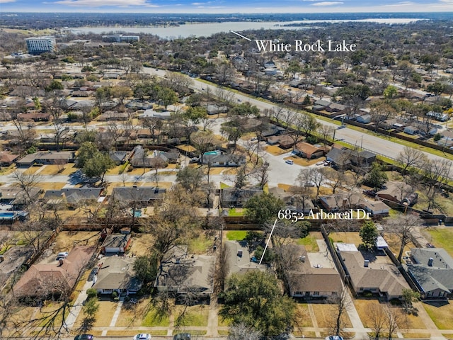 bird's eye view with a residential view