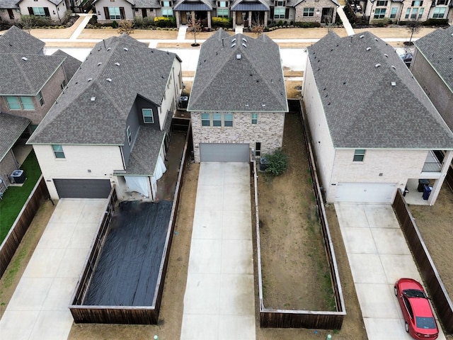 aerial view featuring a residential view