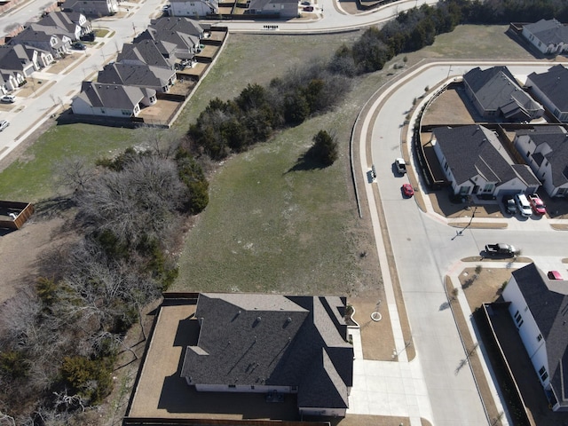 aerial view with a residential view