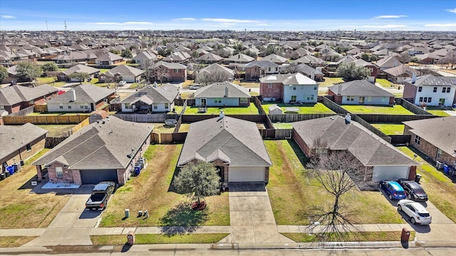 bird's eye view featuring a residential view