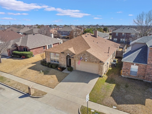 drone / aerial view with a residential view