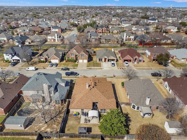 aerial view with a residential view