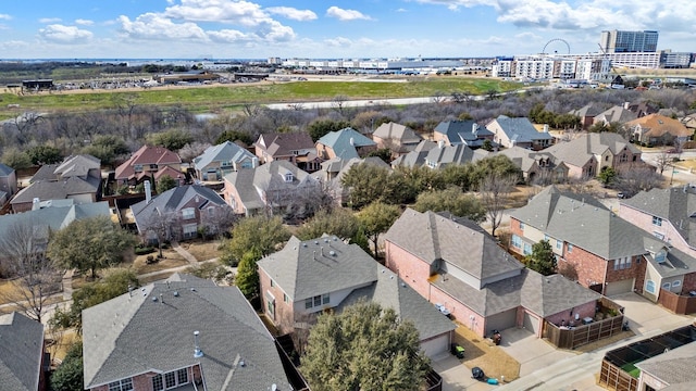 drone / aerial view with a residential view