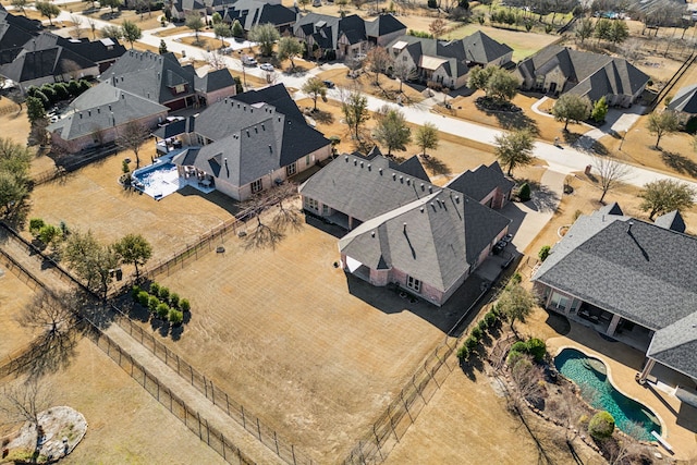 drone / aerial view featuring a residential view