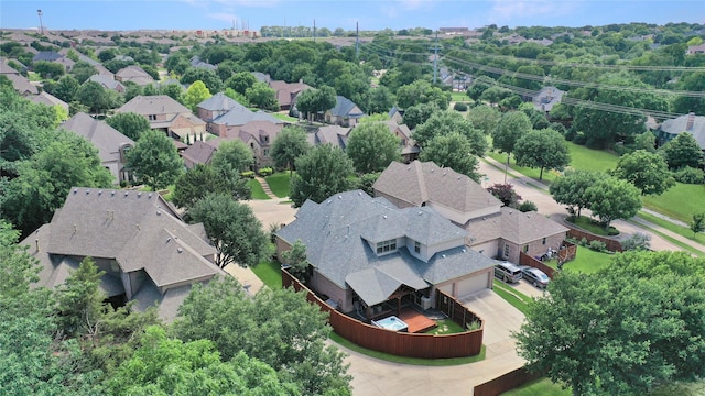 aerial view featuring a residential view