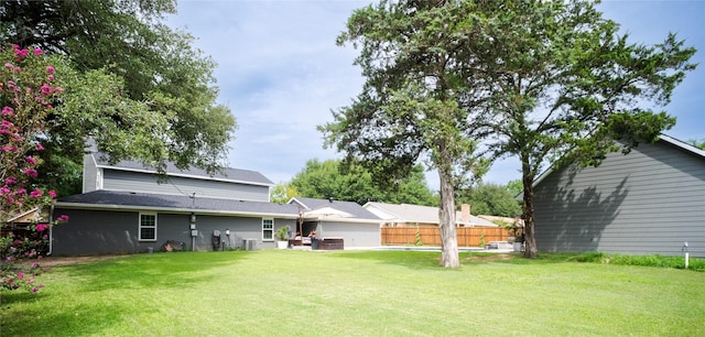 view of yard with a patio area and fence